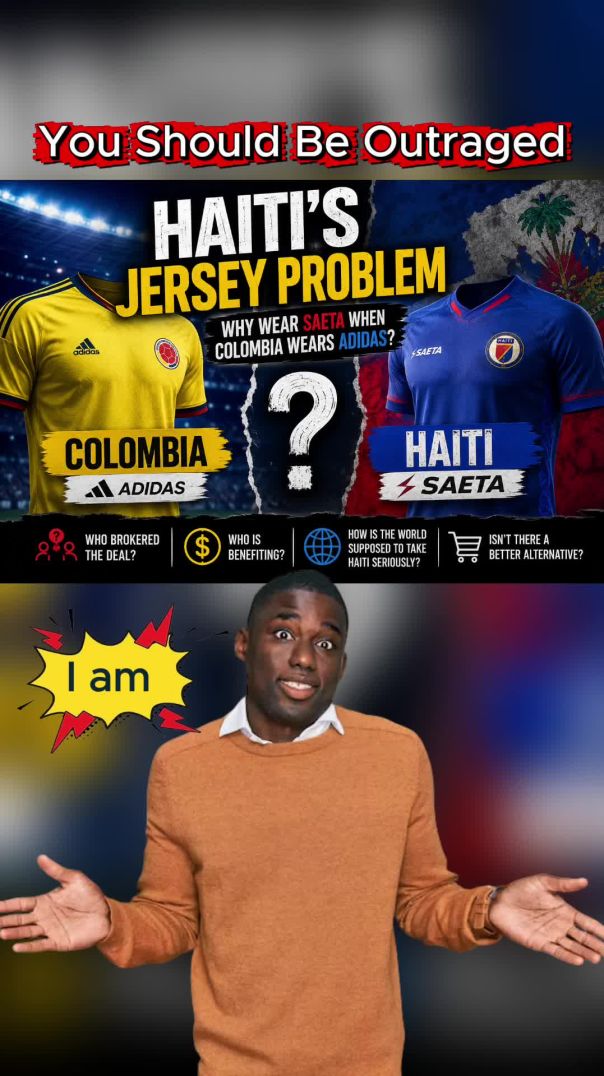 Why Does Haiti Wear Saeta While Colombia Wears Adidas? The Questions Nobody Is Asking #haiti #haitifootball #[