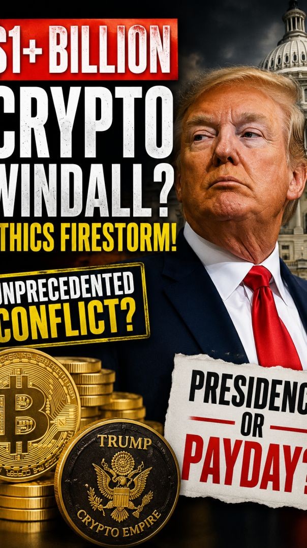 Trump’s Crypto Windfall Sparks Ethics Firestorm 😳💰#trump #crypto #ethics #politics #breakingnews #newsnuzzle