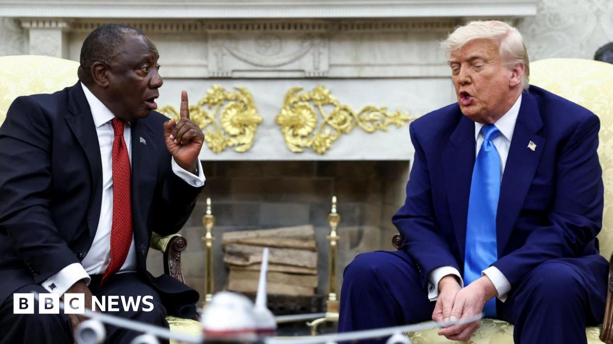 Trump ambushes South African president in Oval Office with claims of 'white persecution': live updates