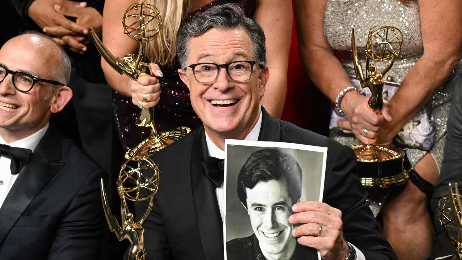 Colbert Win Gets Standing Ovation, 'The Studio' And 'Adolescence' Win Big