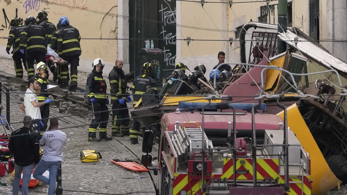 Lisbon funicular derails, killing 15 people and injuring 18
