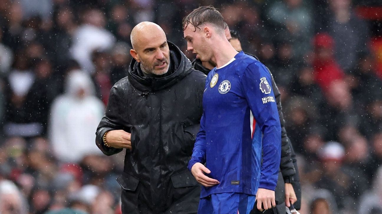 Chelsea's Palmer out for 'six more weeks' with groin injury